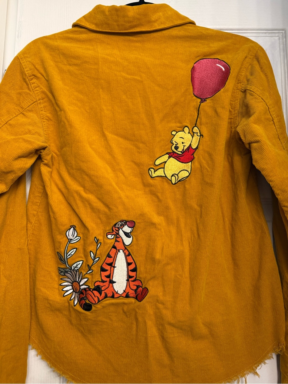 Disney Mustard Corduroy Button-Down Shirt with Embroidered Characters - Picture 2 of 3
